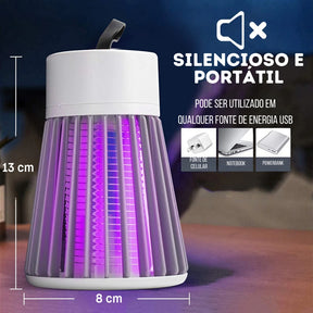 Lâmpada Elétrica Mata-Mosquitos com Luz UV - Recarregável e Portátil