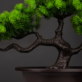 Bonsai de Pinheiro Artificial Com 27cm - Decoração de Mesa e Ambiente