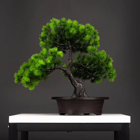 Bonsai de Pinheiro Artificial Com 27cm - Decoração de Mesa e Ambiente