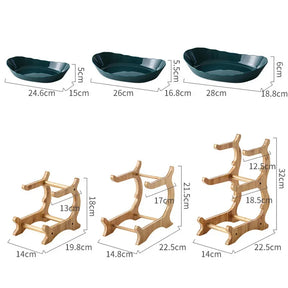 Fruteira e Bandeja Elegante de 3 Camadas - Suporte de mesa para frutas, doces e lanches