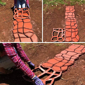 Molde para pavimentação de caminhos e jardins - Forma de pedra para concreto